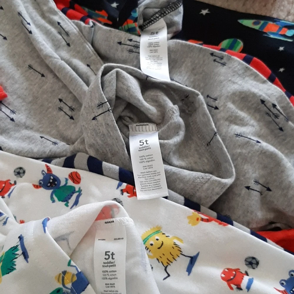 NWT 5T (3) 4 Piece Carters Pajama Sets
